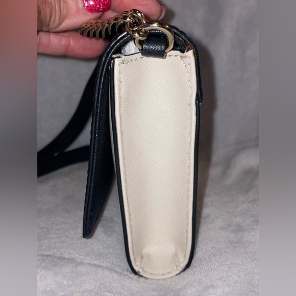 Kate Spade New York Cedar Street Saffiano Genuine Leather Black/Cream Crossbody - Picture 12 of 14